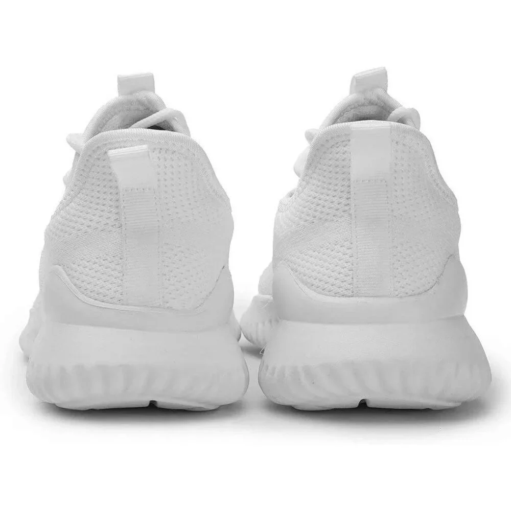 Women's Ladies Walking Running Slip On Lightweight Tennis Sneakers Shoes White